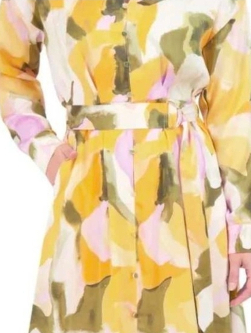 NWT French Connection Long Sleeve Shirt Dress Size medium - Picture 3 of 6